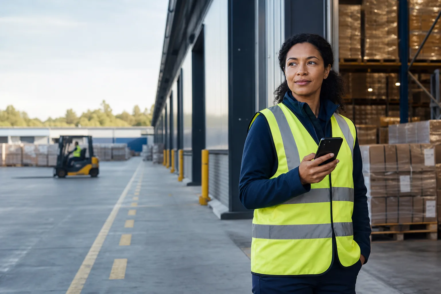 Operations supervisor documenting a loading-bay incident